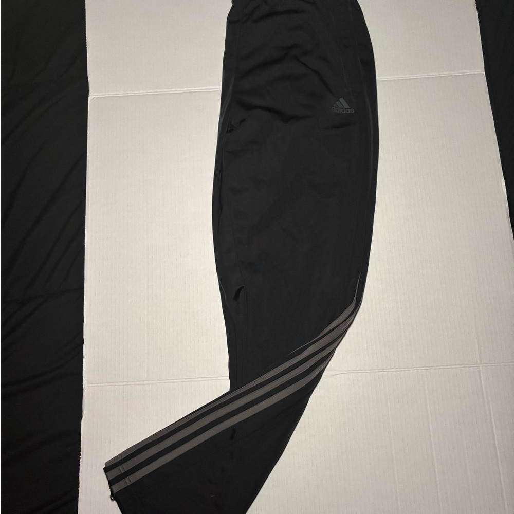 Adidas Black Joggers with Silver Accents